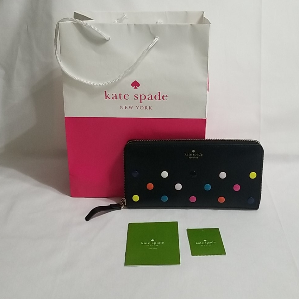 Kate Spade Neda Tonti street Rainbow Polka Dots Bl